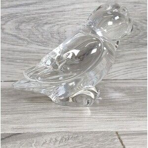 Princess House Pets 24% Lead Crystal Clear Parrot Bird Paperweight Figure German